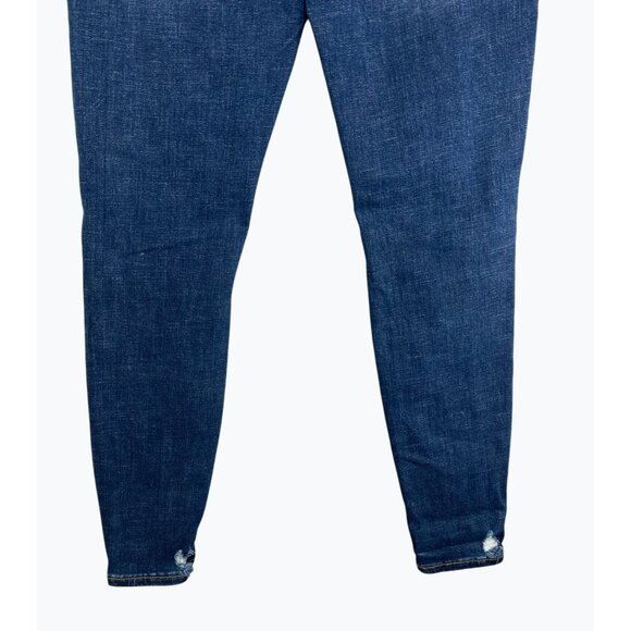 Judy Blue Womens Mid-Rise Distressed Skinny Jeans In Dark Blue Denim Size 9/29 - Picture 15 of 16